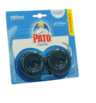 Pato Pastilla Azul Tanque 2 unidades Fragancia y Desinfección