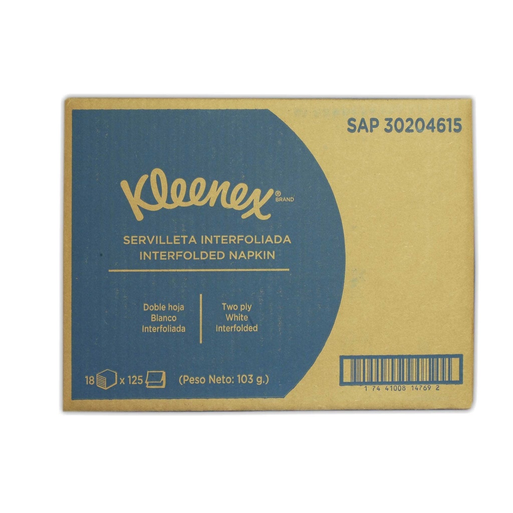 Servilleta Kleenex Pop Up de Dispensador (18x125) 2250 unidades (2pliegos) -K4615-