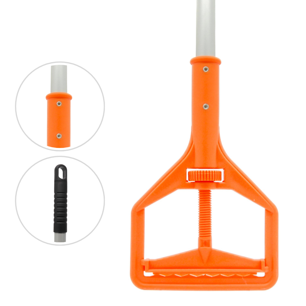 Mango de trapeador metálico - cabezal plástico