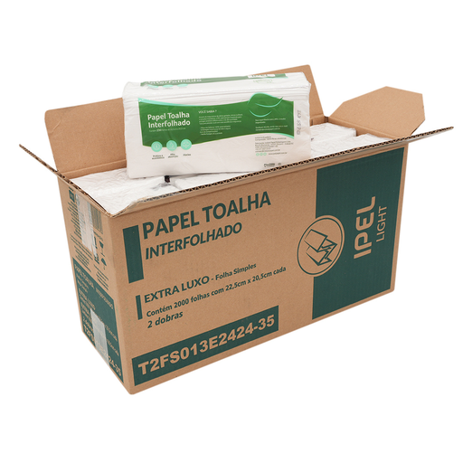 Papel Toalla Foliado 8 Pqts x 250 Hojas (2000 hojas) (1pliego)