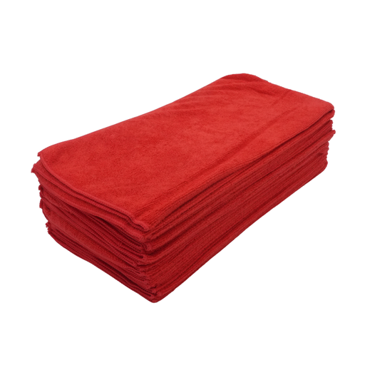 Limpión de microfibra 40x40 - 25 unidades color rojo