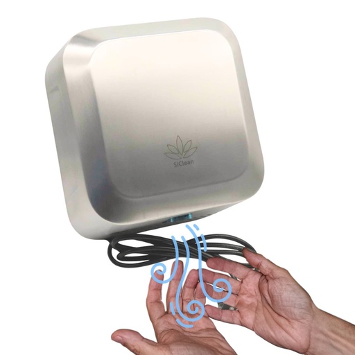 [Montemar & Hijos] Secador de Manos Eléctrico Turbo 110v Acero Inoxidable Filtro HEPA